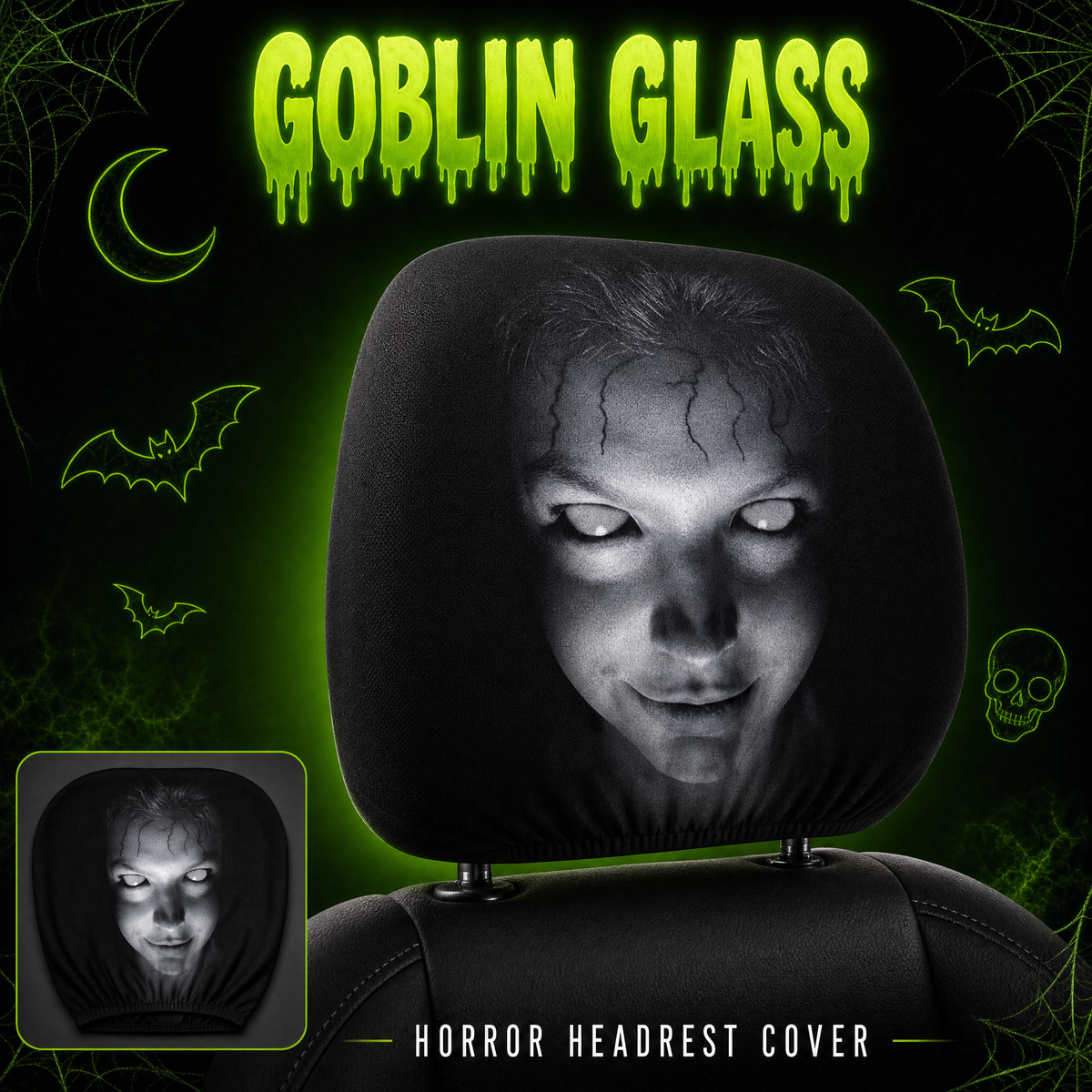 Horror Design Car Headrest Covers
